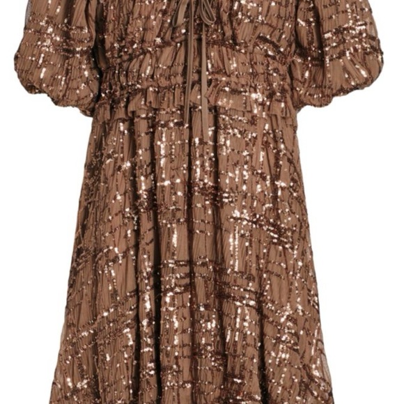 En Saison Brown Sequin-Embellished Mini Dress – Size Large, NWT - Picture 8 of 14